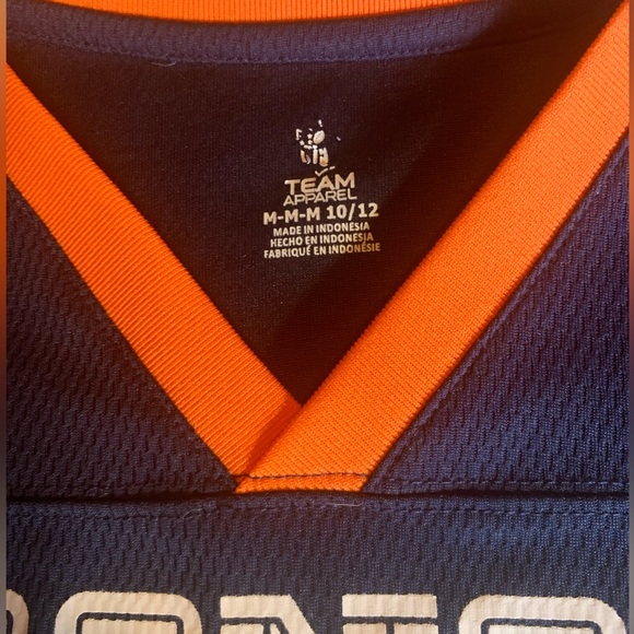 👚2/$15 Denver Broncos Official Kids Jersey, NFL Team Apparel, Med 10-12, NWOT! - Picture 4 of 4
